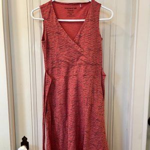 Toad & Co X-Small orange waves wrap-style Cue dress with pockets